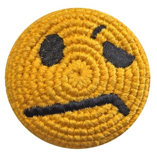 Emoji Consternation Crocheted Footbag